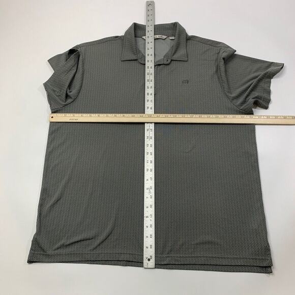 Travis Mathew Polo Shirt Men XL Extra Large Graphite Grey Weave Performance Golf - Picture 5 of 9